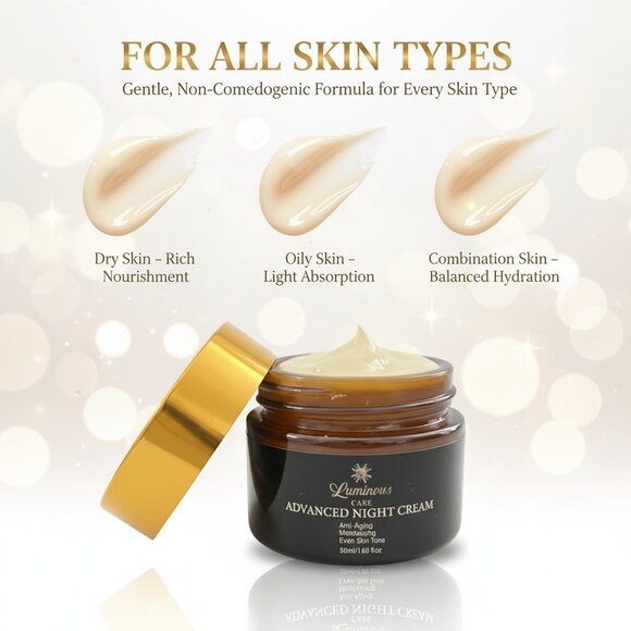 Luminous Care Anti-Aging Night Face Cream | Retinol + Vitamin C Moisturizer 50ml - Picture 6 of 9